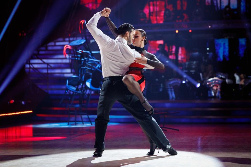 Leach and Coppola on Strictly Come Dancing (BBC/Guy Levy)