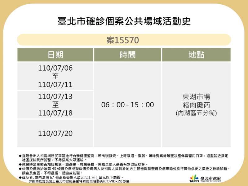 20210721-案15570足跡。（北市衛生局提供）