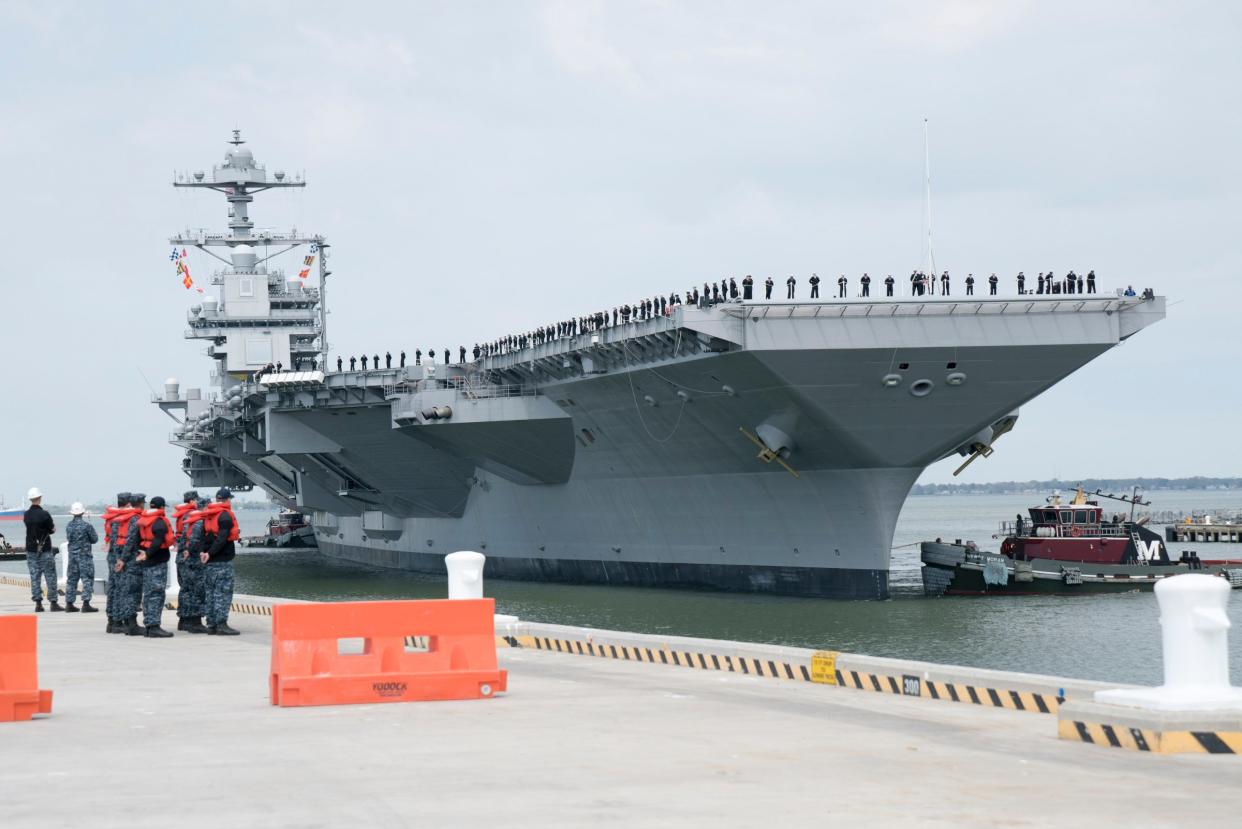 uss gerald r ford aircraft carrier newport news huntington ingalls.JPG