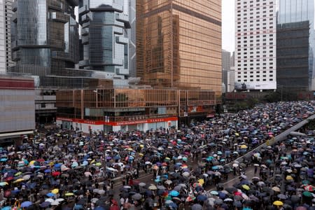 Demonstration against a proposed extradition bill in Hong Kong