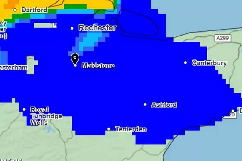 Met Office rain forecast for the evening of Friday, July 5