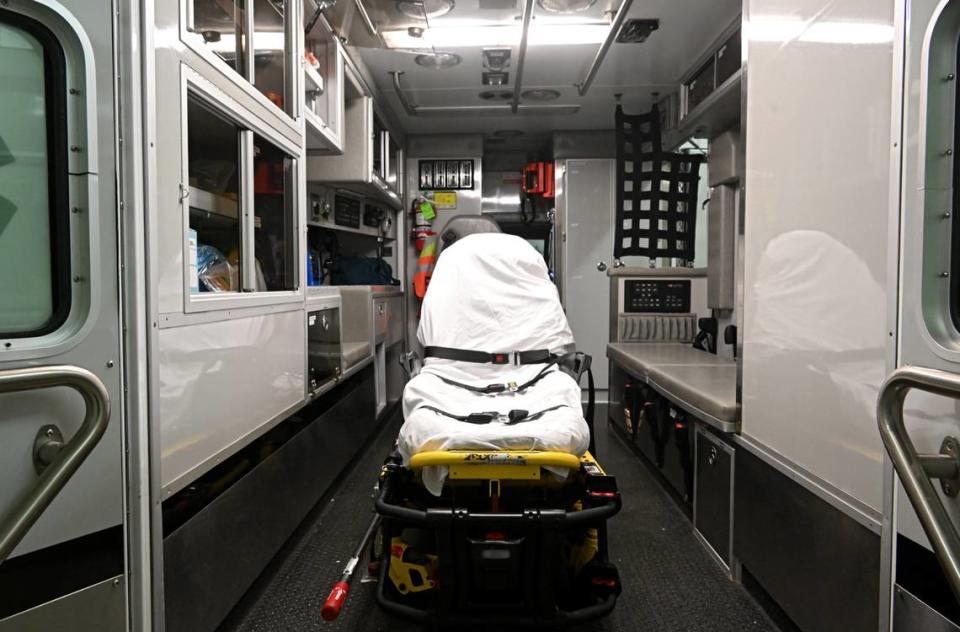 A look inside one of the ambulances at Port Matilda EMS station on Friday, March 10, 2023.