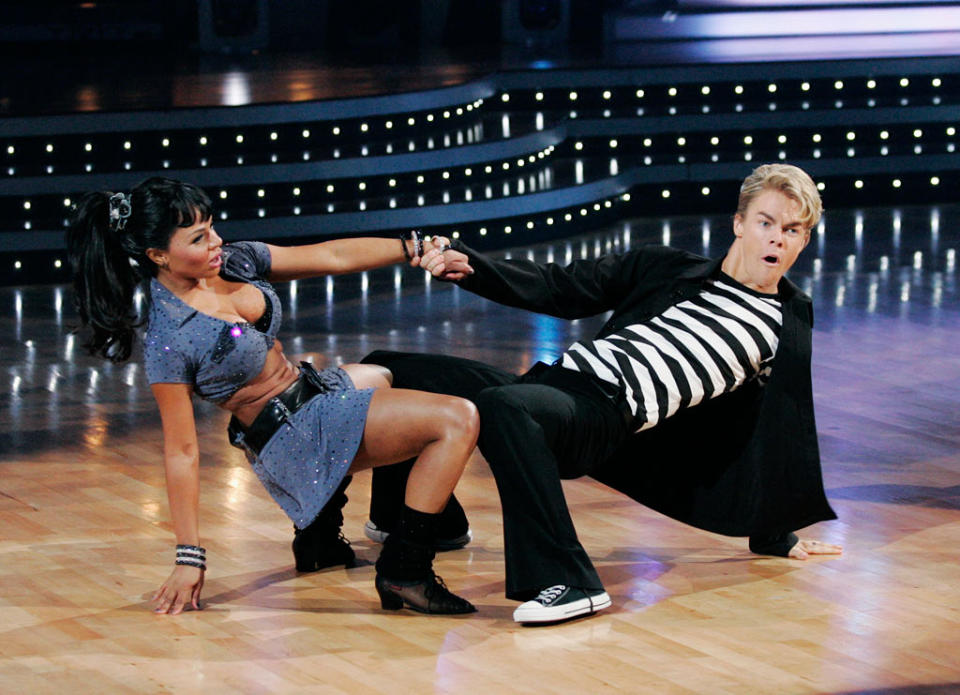 Lil' Kim and Derek Hough perform the Jive to "Jailhouse Rock" by Elvis Presley on "Dancing with the Stars."