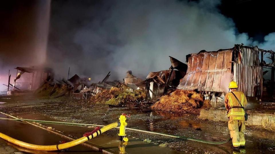 An early morning structure fire damaged a feed store in Atwater on Sunday, according to the Atwater Police Department.