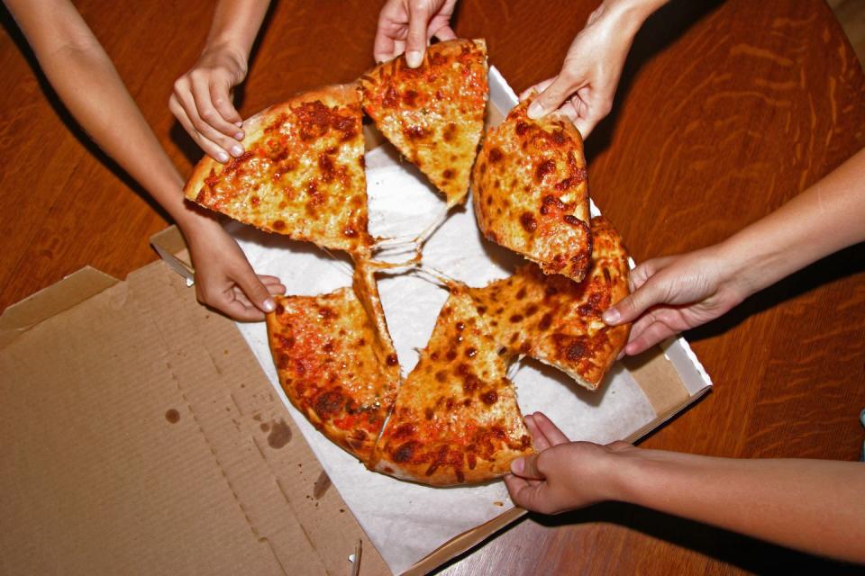 <p><strong>Yes.</strong></p><p>Sure, cold pizza is delicious the next day, but if you can reheat it, you might as well, eh?</p><p>According to Domino's,<a href="https://www.delish.com/uk/food-news/a32727867/how-to-reheat-pizza/" rel="nofollow noopener" target="_blank" data-ylk="slk:the best way to reheat pizza;elm:context_link;itc:0;sec:content-canvas" class="link "> the best way to reheat pizza</a> is to put a slice of <a href="https://www.delish.com/uk/cooking/recipes/a30100767/chicken-crust-jalapeno-popper-pizza-recipe/" rel="nofollow noopener" target="_blank" data-ylk="slk:pizza;elm:context_link;itc:0;sec:content-canvas" class="link ">pizza</a> in the microwave for 30 seconds with a glass of water, it will come out hot and crispy.</p>