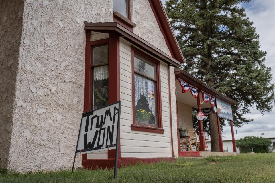 A "Trump Won" sign