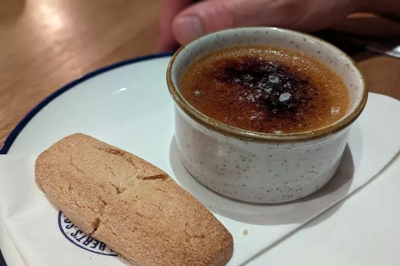 Salted caramel brulee with shortbread