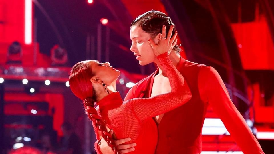 Dianne Buswell and Bobby Brazier dancing the Tango