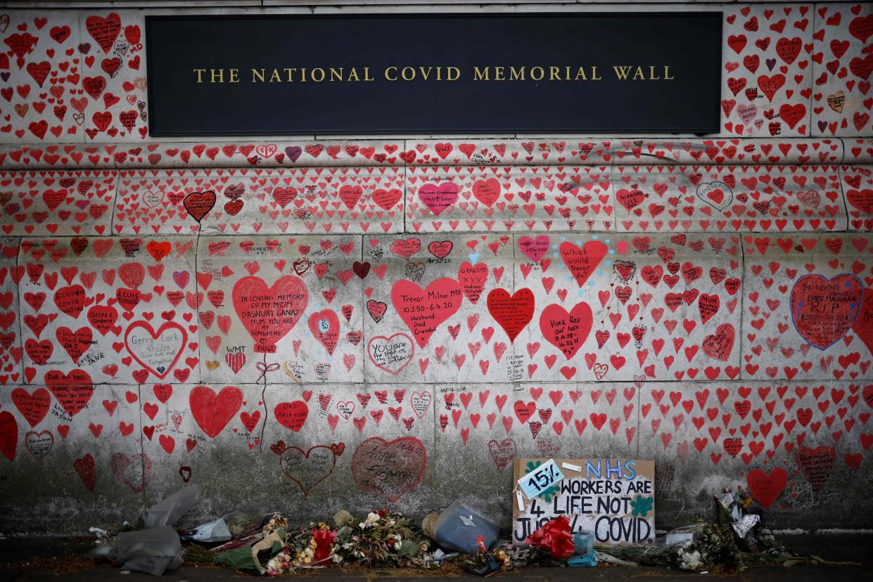 National Covid Memorial Wall (AFP via Getty Images)