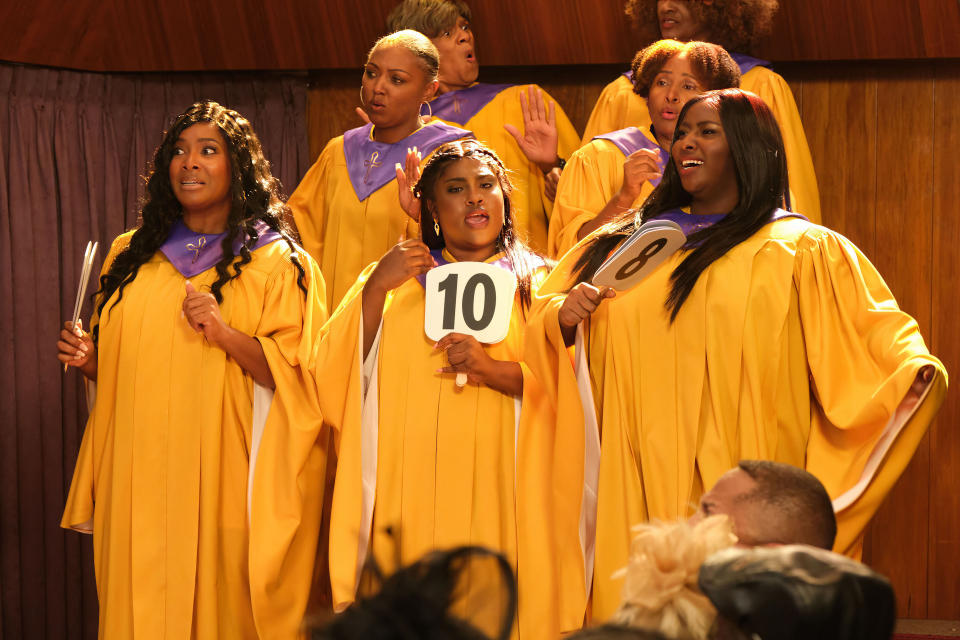 DaMya Gurley, Tamara Jade, and Angel Laketa Moore in <em>A Black Lady Sketch Show </em>