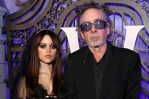 Jenna Ortega y Tim Burton (Imagen: Teen Vogue)