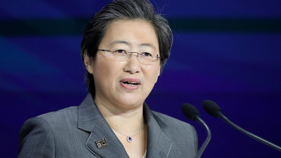 Mandatory Credit: Photo by Mark Lennihan/AP/Shutterstock (10660149a)In this photo, Lisa Su, president and CEO of AMD, attends the opening bell at Nasdaq, in New York.