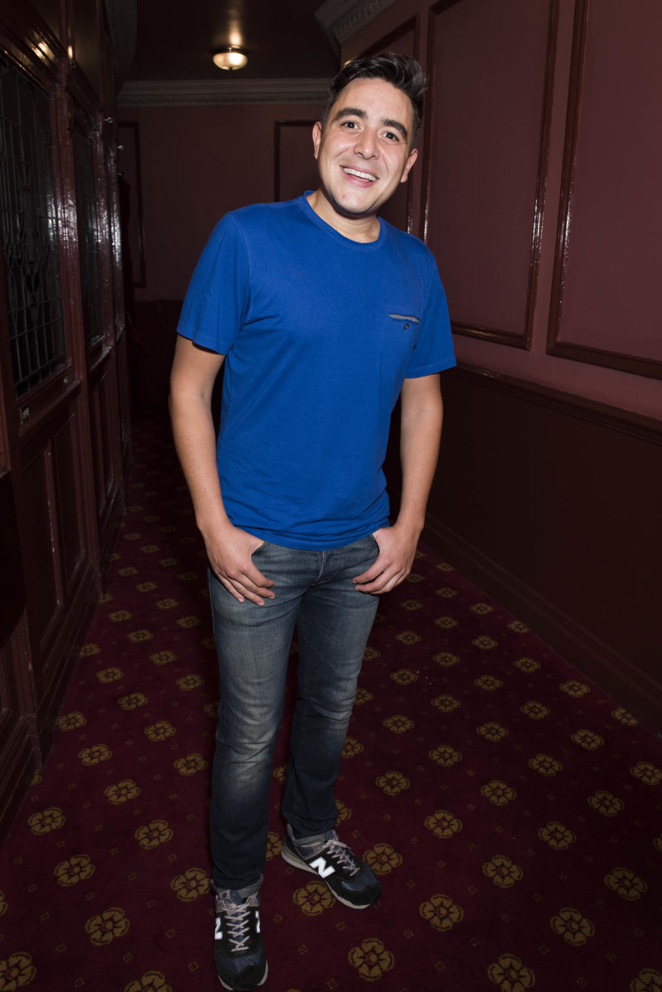 Noel Sullivan (Freddy Benson) attends the gala performance of Dirty Rotten Scoundrels at the New Wimbledon Theatre, Wimbledon - London