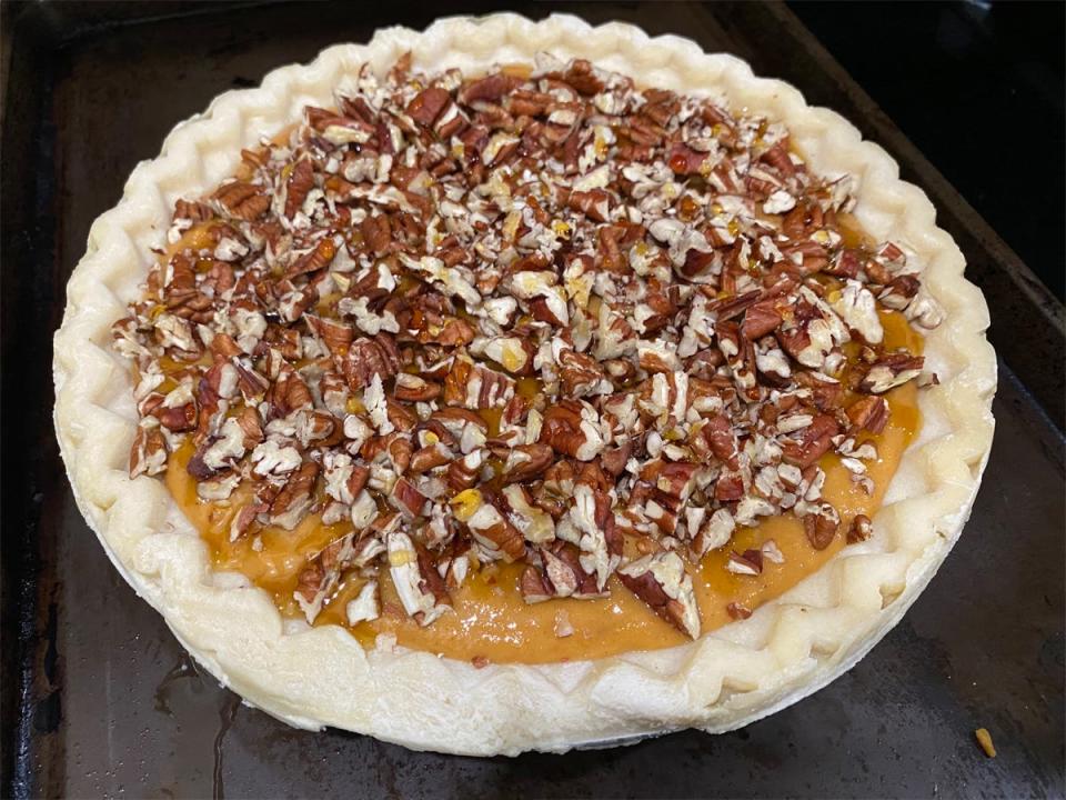 Unbaked Alton Brown sweet-potato pie