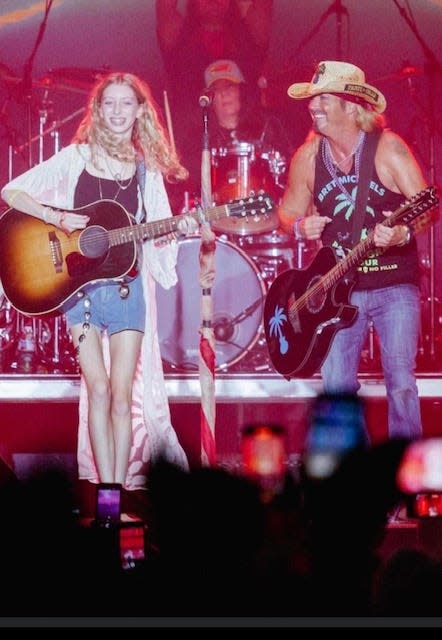 14-year-old Addi Grace got to perform with PA native and Central Pennsylvania Music Hall of Famer Bret Michaels at the Hollywood Casino at Penn National Race Course on Aug. 26.