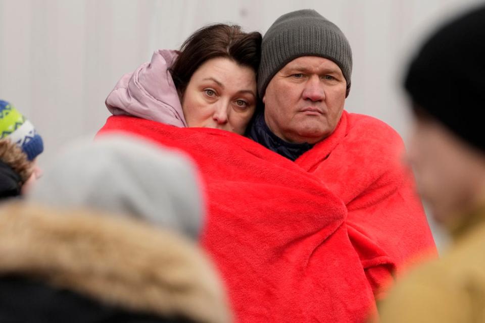 The current visa route for people fleeing the war in Ukraine is restricted to family members of people settled in the UK (Czarek Sokolowski/AP) (AP)