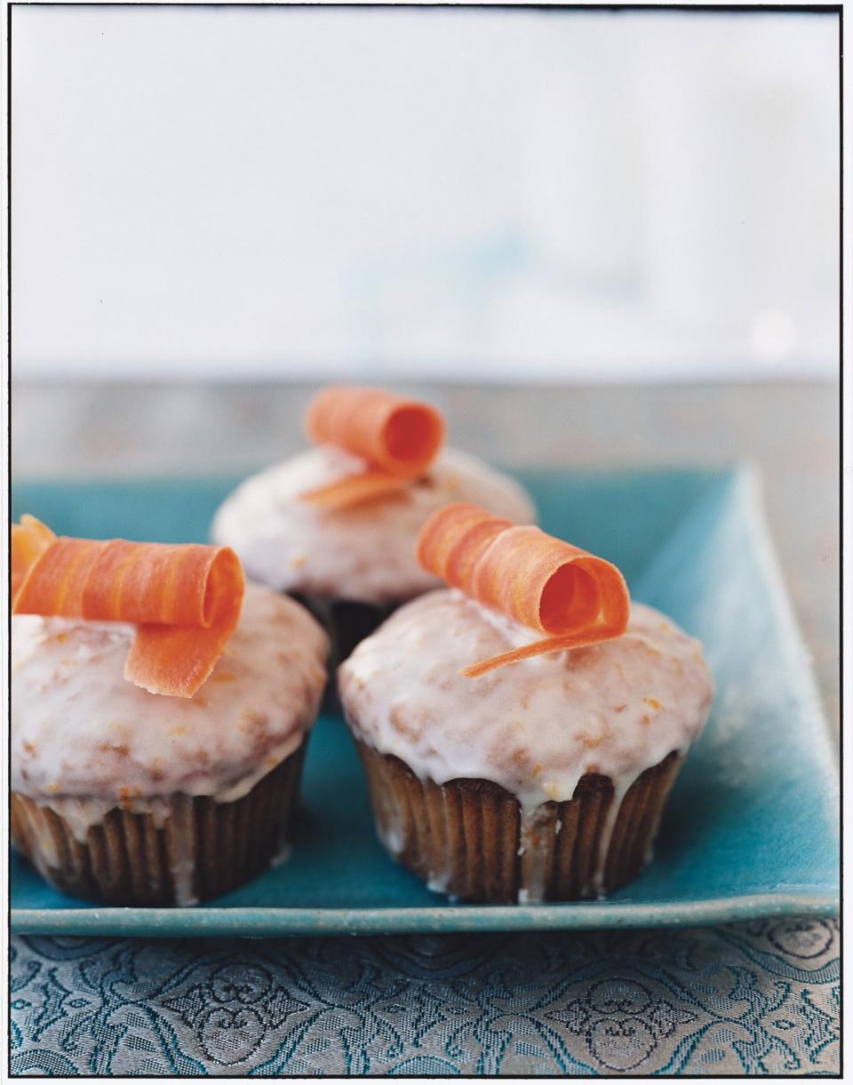 Carrot Cupcakes with Orange Icing