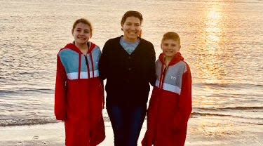 Racheal Blakney and her 11-year-old twins, Piper and Cyrus, visited Charleston, South  Carolina, in January 2023 for a swim meet.