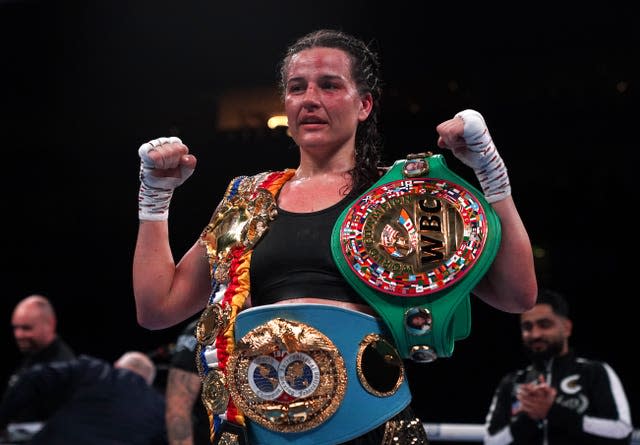 Chantelle Cameron defends her WBC and IBF light-welterweight titles this weekend (Adam Davy/PA)