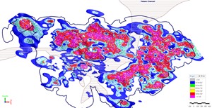 Pt cut-off grade shells (g/t) across Sunrise Ni/Co laterite deposit