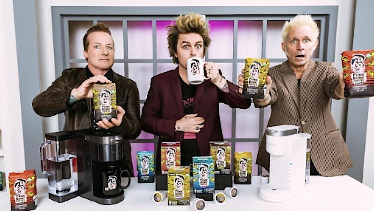  Green Day with their coffee brand. 