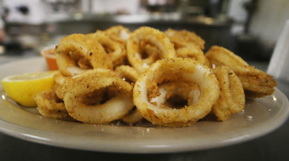 Calamari with a delicate breading is on the menu of the Pasta Al Forno Italian restaurant in Ames.