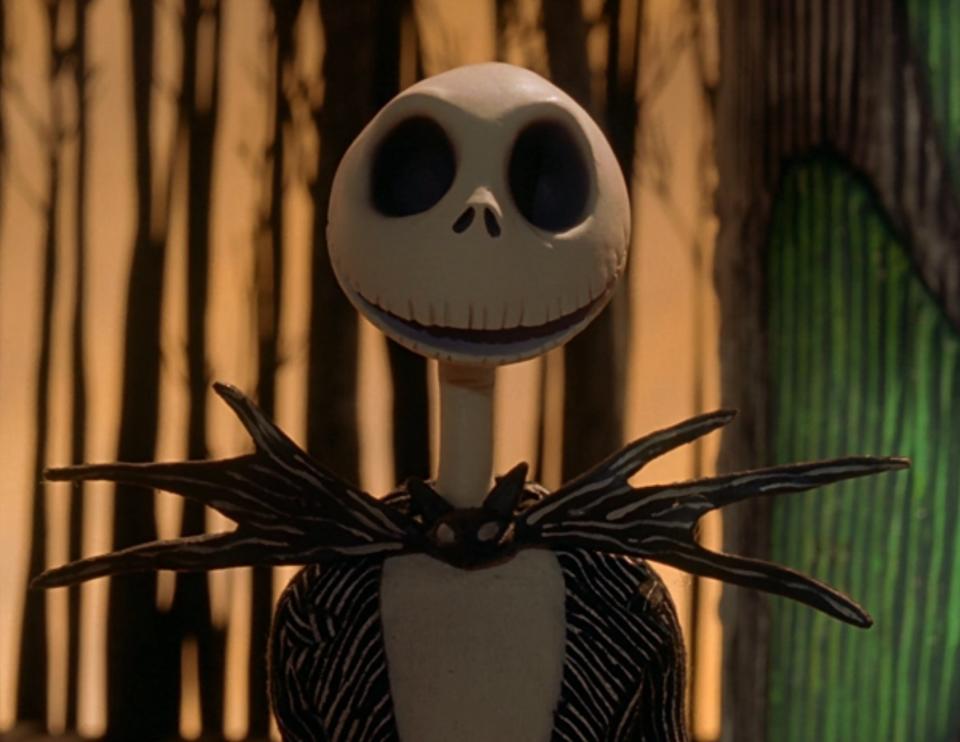 Jack Skellington finds his way to Christmas Town in "The Nightmare Before Christmas"