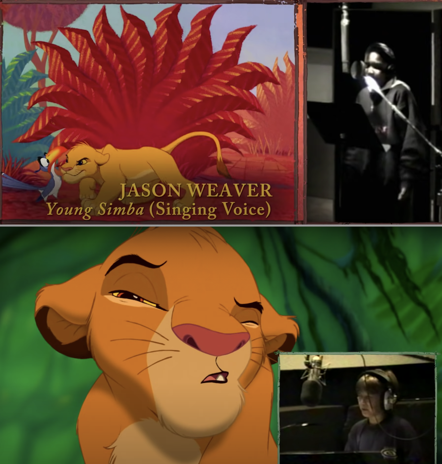 JTT and Jason Weaver in the recording booth for "The Lion King"