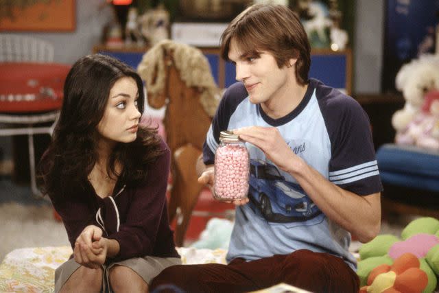 <p>AJ Pics / Alamy Stock Photo</p> Mila Kunis and Ashton Kutcher in 'That '70s Show'