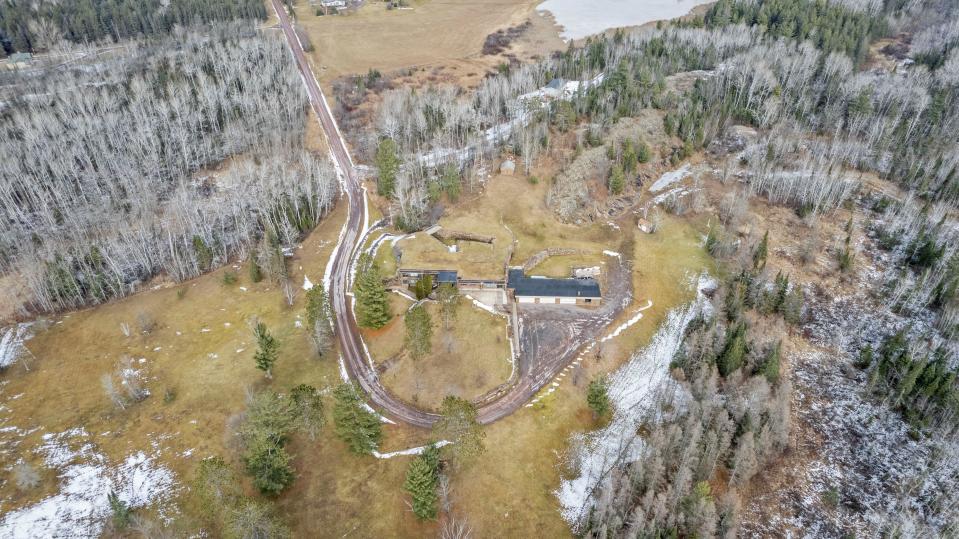 Aerial view of 5312 S. Stone Road. The compound in South Range, Wis., is located on 80 private acres. Outside includes river frontage, a shooting range, apple trees and five acres of gardening space.