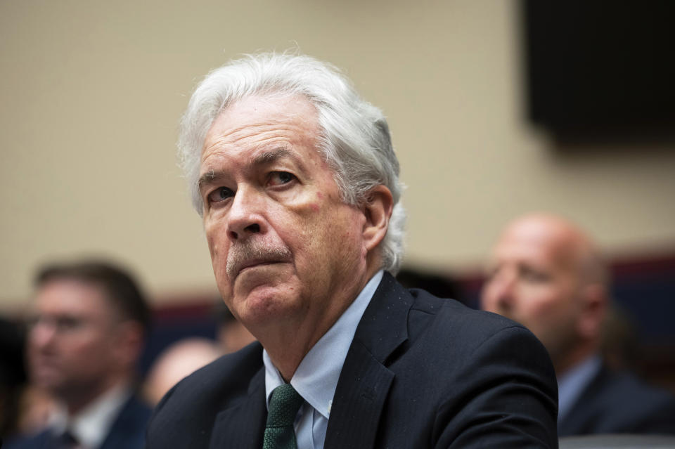 William Burns listens during a House Permanent Select Committee on Intelligence hearing at the Capitol (Graeme Sloan / Sipa via AP file)