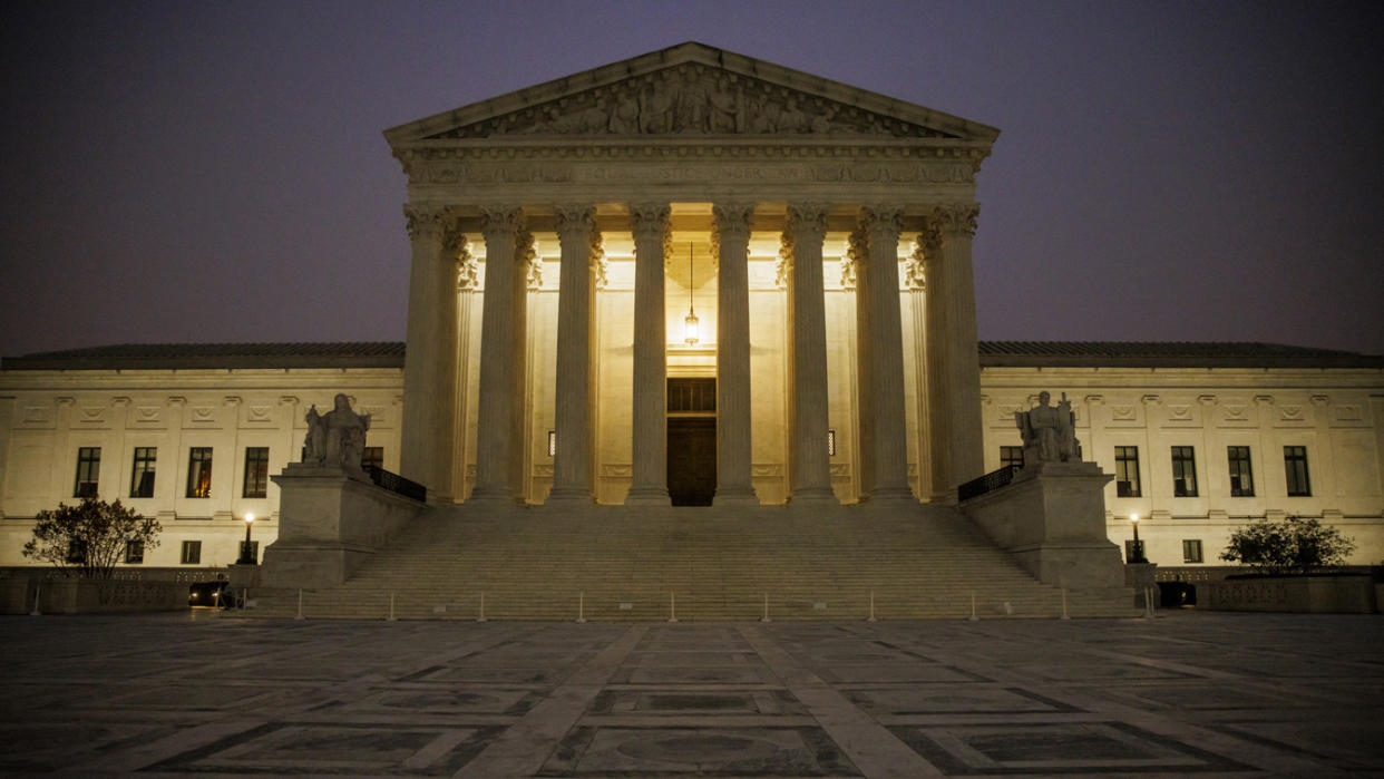 The Supreme Court in the early morning hours.