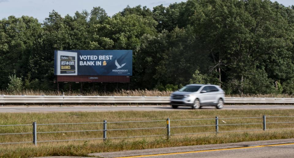 An Adams Outdoor billboard along the east side of US-127 between East State Road and Lake Lansing Road pictured Friday, Aug. 30, 2019.