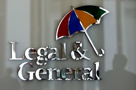 The logo of Legal & General insurance company is seen at their office in central London, Britain, March 17, 2008. REUTERS/Alessia Pierdomenico/File Photo