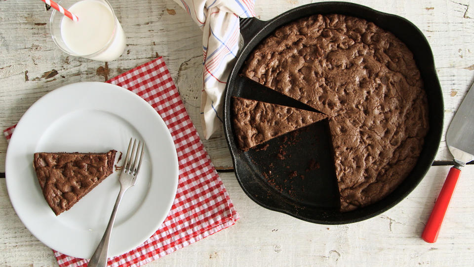 Chocolate-Chocolate Chip Skillet Cookie