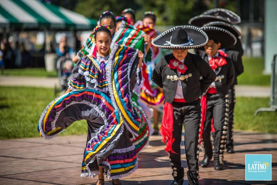 Dancers perform at the Latino Heritage Festival in Des Moines in 2018.