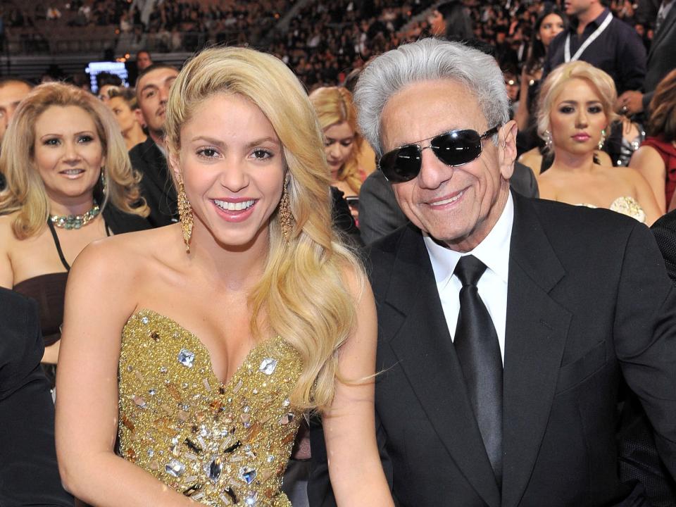 Singer Shakira and her father William Mebarak Chadid attend the 12th Annual Latin GRAMMY Awards held at the Mandalay Bay Events Center on November 10, 2011 in Las Vegas, Nevada.