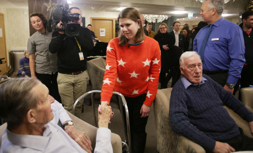 Liberal Democrat leader Jo Swinson visits Manor Grange Care Home in Edinburgh, while on the General Election campaign trail.