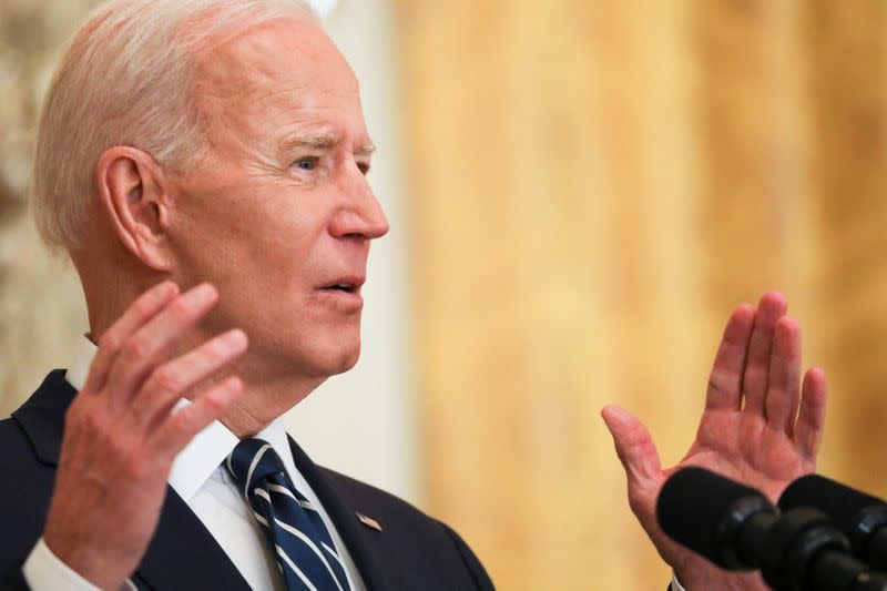 U.S. President Joe Biden holds news conference at the White House in Washington