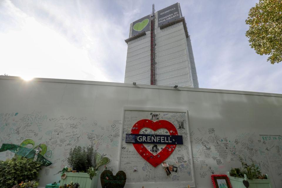 The Grenfell Tower in west London after the fire in which 72 people died (Steve Parsons/PA) (PA Archive)