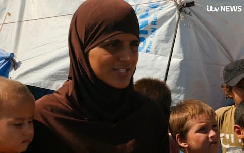 Isil "matchmaker" Tooba Gondal was among a number of British women to flee Ain Issa camp on Sunday - Credit: ITV