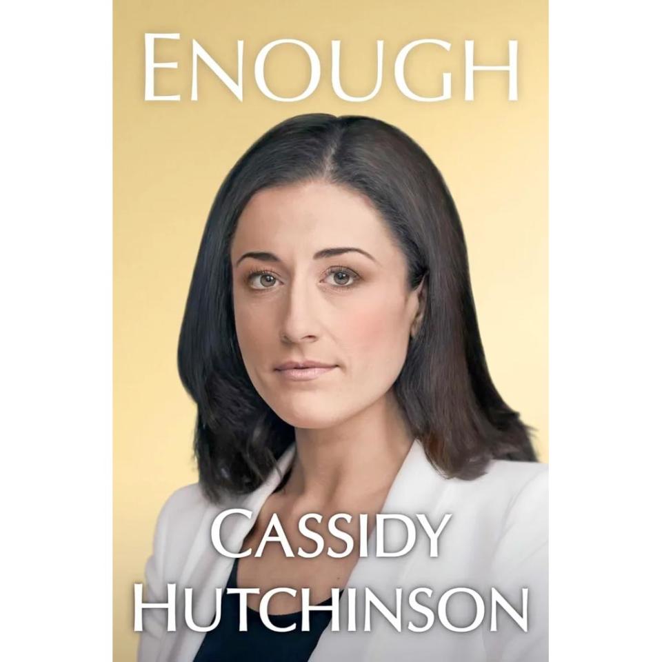 The cover of Enough is a headshot of Cassidy Hutchinson.