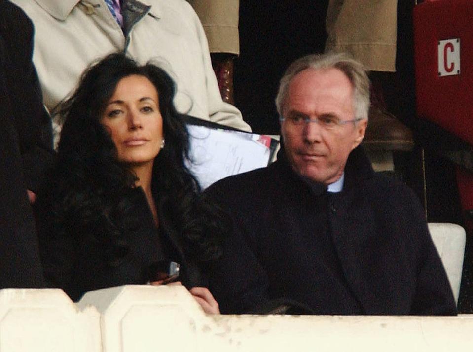 Sven-Goran Eriksson pictured with ex Nancy Dell'Olio (Manchester United via Getty Imag)