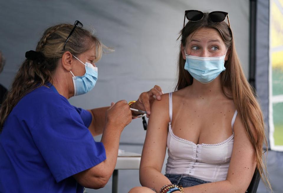 Covid case rates now highest among those aged 10 to 19, as young people urged to get vaccinated and tested before heading to festivals and other events. (PA Wire)