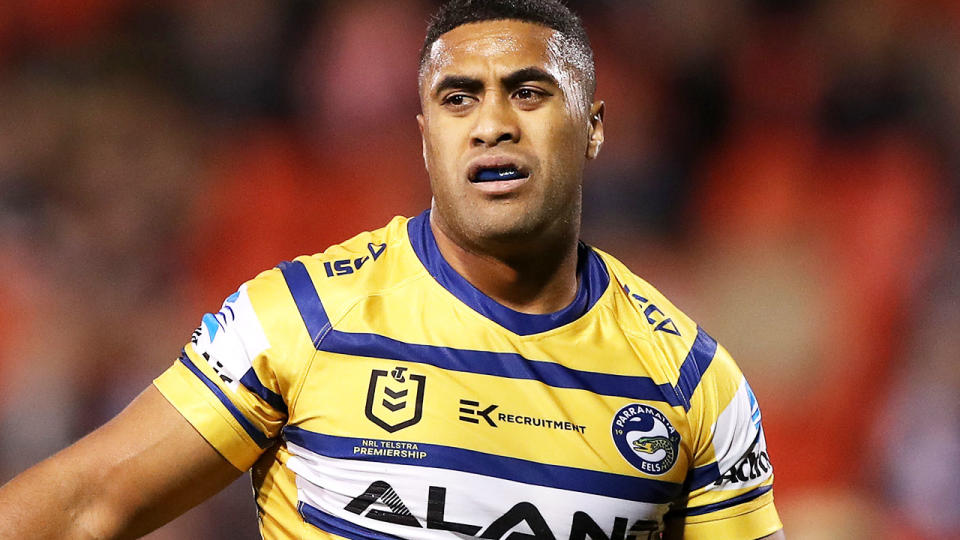 Michael Jennings, pictured here in action for the Eels against Penrith.