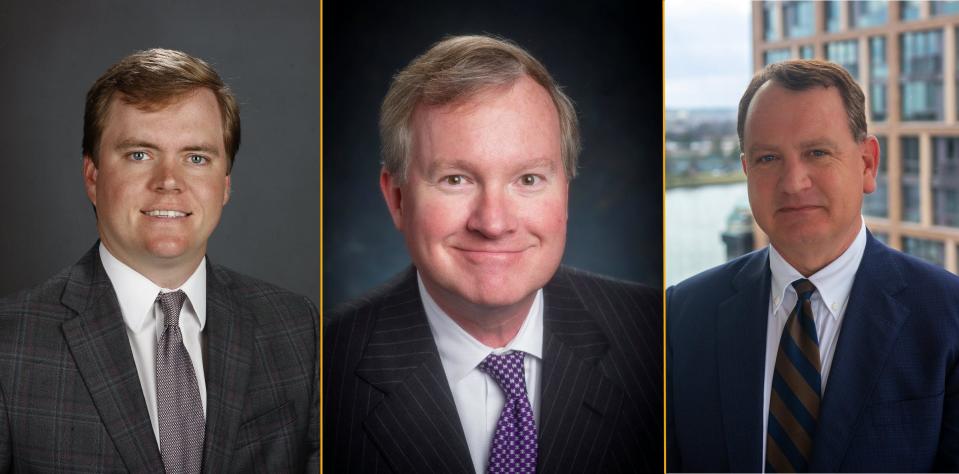 The University of Alabama announced that Charlie Taylor, left, will serve as vice chancellor for external affairs, Porter Banister, center, will be vice chancellor for state affairs and Ray Cole, right, will serve as vice chancellor for federal affairs.