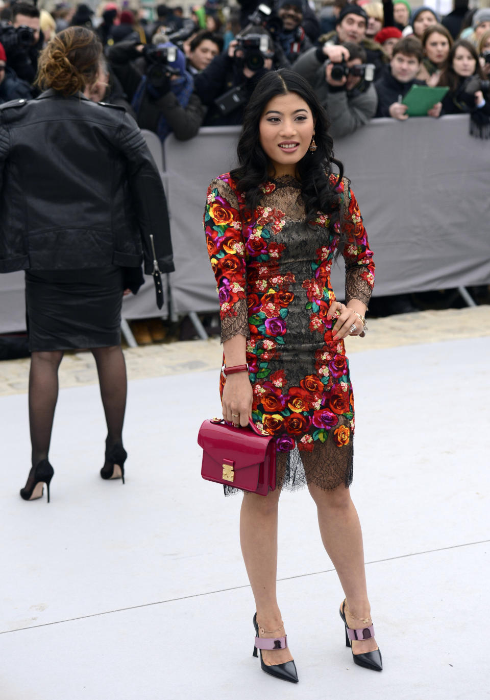 At the Christian Dior fall 2013 runway show during Paris Fashion.