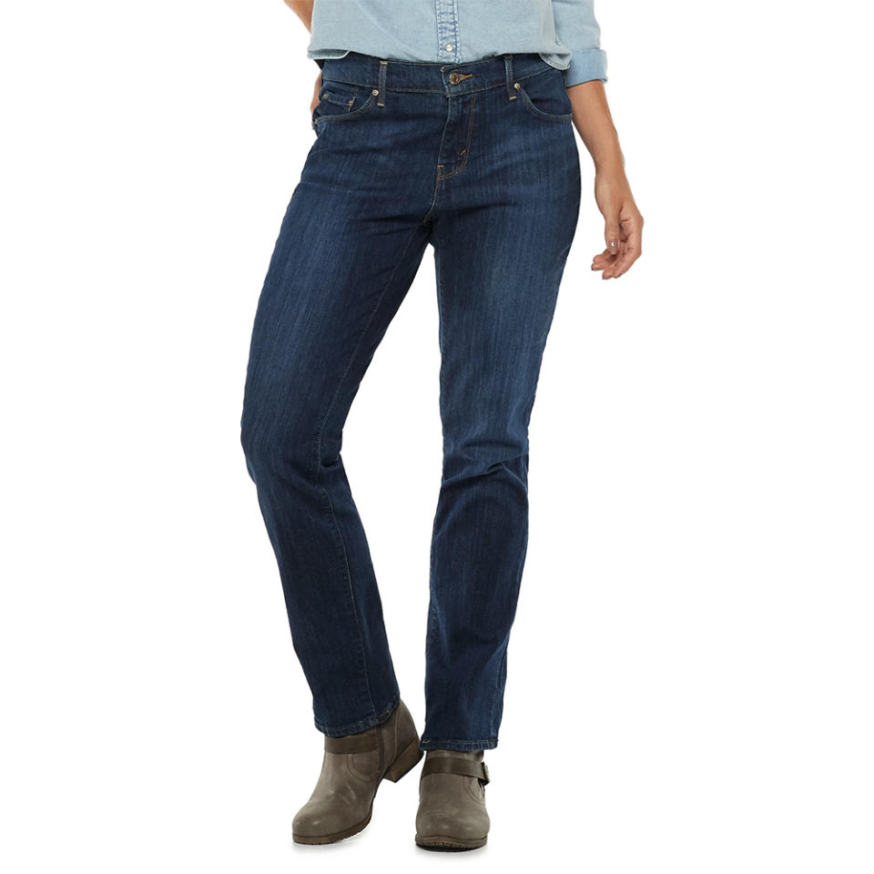 These mid-rise jeans are feature five pockets and secure zipper fly with a button closure. (Photo: Kohl's)