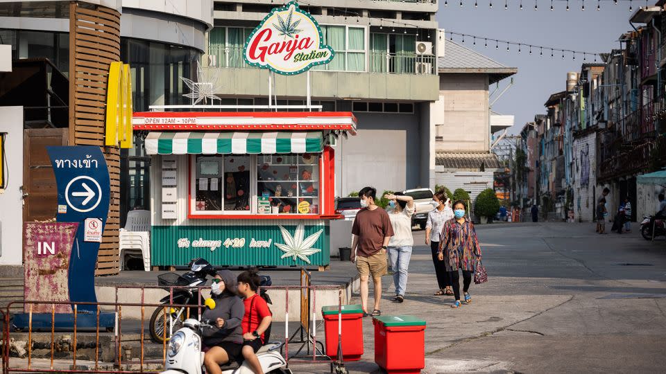 A cannabis stall in Pattaya, Thailand, on Sunday, March 5, 2023. - Andre Malerba/Bloomberg/Getty images