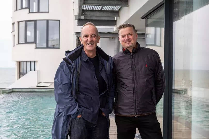 Kevin McCloud and Edward Short at the property